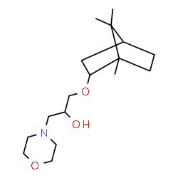 ChemSpider 2D Image | 1-(4-Morpholinyl)-3-[(1,7,7-trimethylbicyclo[2.2.1]hept-2-yl)oxy]-2-propanol | C17H31NO3