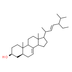 ChemSpider 2D Image | (3beta,5alpha,9xi,10xi,13xi,14xi,17xi,20xi,22E,24xi)-Stigmasta-7,22-dien-3-ol | C29H48O
