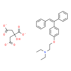 ChemSpider 2D Image | 2-[4-[(Z)-1,2-diphenylvinyl]phenoxy]-N,N-diethyl-ethanamine citrate | C32H34NO8