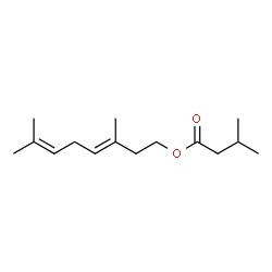 ChemSpider 2D Image | (3E)-3,7-Dimethyl-3,6-octadien-1-yl 3-methylbutanoate | C15H26O2