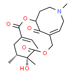 ChemSpider 2D Image | (6R,7R,11Z)-4-Ethyliden-7-hydroxy-6,7,14-trimethyl-2,9-dioxa-14-azabicyclo[9.5.1]heptadec-11-en-3,8,17-trion | C19H27NO6