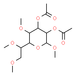 ChemSpider 2D Image | Methyl 2,3-di-O-acetyl-4,6,7-tri-O-methylheptopyranoside | C15H26O9