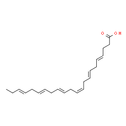 ChemSpider 2D Image | (4E,7E,10Z,13E,16E,19E)-4,7,10,13,16,19-Docosahexaenoic acid | C22H32O2