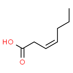 ChemSpider 2D Image | Hept-3-enoic acid | C7H12O2
