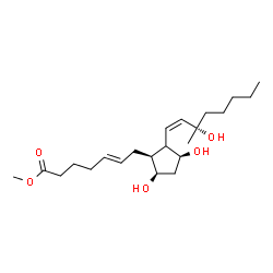 ChemSpider 2D Image | Methyl (5E,8beta,9beta,11beta,12xi,13Z,15S)-9,11,15-trihydroxy-15-methylprosta-5,13-dien-1-oate | C22H38O5