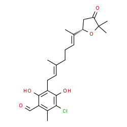 ChemSpider 2D Image | Ascofuranone | C23H29ClO5