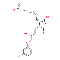 ChemSpider 2D Image | (5Z)-7-{(1R,3R,5S)-2-[(1E,3R)-4-(3-Chlorophenoxy)-3-hydroxy-1-buten-1-yl]-3,5-dihydroxycyclopentyl}-5-heptenoic acid | C22H29ClO6