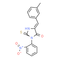 ChemSpider 2D Image | (5Z)-5-(3-Methylbenzylidene)-3-(2-nitrophenyl)-2-thioxo-4-imidazolidinone | C17H13N3O3S