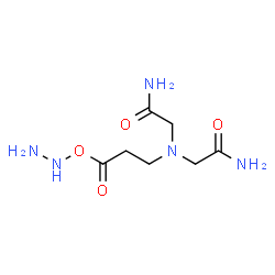 ChemSpider 2D Image | 2,2'-{[3-(Hydrazinooxy)-3-oxopropyl]imino}diacetamide | C7H15N5O4