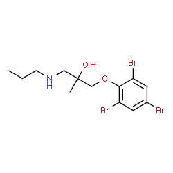 ChemSpider 2D Image | 2-Methyl-1-(propylamino)-3-(2,4,6-tribromophenoxy)-2-propanol | C13H18Br3NO2