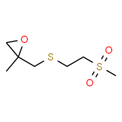 ChemSpider 2D Image | 2-Methyl-2-({[2-(methylsulfonyl)ethyl]sulfanyl}methyl)oxirane | C7H14O3S2