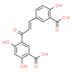 ChemSpider 2D Image | 5-[(2E)-3-(3-Carboxy-4-hydroxyphenyl)-2-propenoyl]-2,4-dihydroxybenzoic acid | C17H12O8