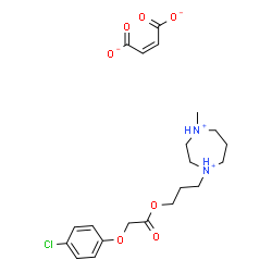 ChemSpider 2D Image | 1-{3-[2-(4-Chlorophenoxy)acetoxy]propyl}-4-methyl-1,4-diazepanediium (2Z)-2-butenedioate | C21H29ClN2O7