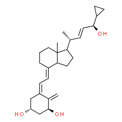 ChemSpider 2D Image | (1S,3R,5Z,7E,13xi,14xi,17xi,22E,24R)-26,27-Cyclo-9,10-secocholesta-5,7,10,22-tetraene-1,3,24-triol | C27H40O3