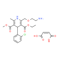 ChemSpider 2D Image | Amlodipine maleate | C24H29ClN2O9