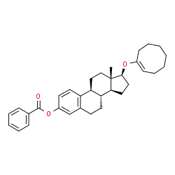 ChemSpider 2D Image | (17beta)-17-[(1E)-1-Cycloocten-1-yloxy]estra-1,3,5(10)-trien-3-yl benzoate | C33H40O3