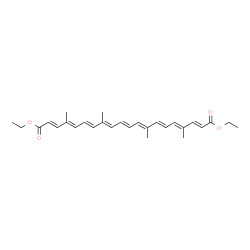 ChemSpider 2D Image | Diethyl (2E,4E,6E,8E,10E,12E,14E,16E,18E)-4,8,13,17-tetramethyl-2,4,6,8,10,12,14,16,18-icosanonaenedioate | C28H36O4