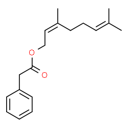 ChemSpider 2D Image | (2Z)-3,7-Dimethyl-2,6-octadien-1-yl phenylacetate | C18H24O2