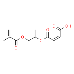 ChemSpider 2D Image | 1-(methacryloyloxymethyl)ethyl hydrogen maleate | C11H14O6