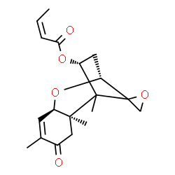 ChemSpider 2D Image | (4alpha,12xi)-8-Oxo-12,13-epoxytrichothec-9-en-4-yl (2Z)-2-butenoate | C19H24O5