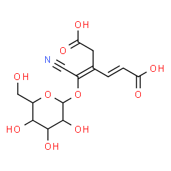 ChemSpider 2D Image | (2E,4Z)-4-[Cyano(hexopyranosyloxy)methylene]-2-hexenedioic acid | C14H17NO10
