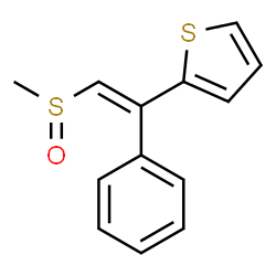 ChemSpider 2D Image | methyl-(2-phenyl-2-(thienyl)vinyl)sulfoxide | C13H12OS2