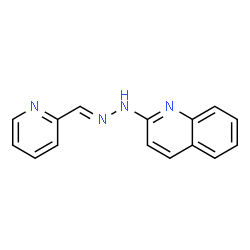 ChemSpider 2D Image | Picolinaldehyde, 2-quinolylhydrazone (8CI) | C15H12N4