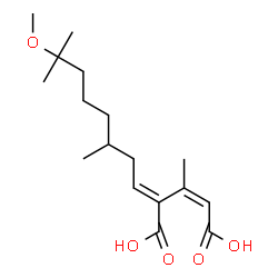 ChemSpider 2D Image | (2Z,4E)-4-(7-Methoxy-3,7-dimethyloctylidene)-3-methyl-2-pentenedioic acid | C17H28O5