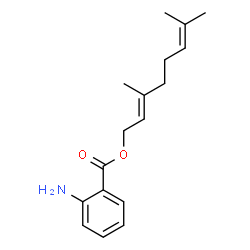 ChemSpider 2D Image | (2E)-3,7-Dimethyl-2,6-octadien-1-yl 2-aminobenzoate | C17H23NO2