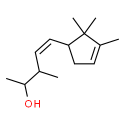 ChemSpider 2D Image | (4Z)-3-Methyl-5-(2,2,3-trimethyl-3-cyclopenten-1-yl)-4-penten-2-ol | C14H24O