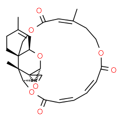 ChemSpider 2D Image | (1'R,2S,3'R,8'R,12'Z,18'Z,20'Z,24'R,25'S)-5',13',25'-Trimethyl-11'H,17'H,22'H-spiro[oxirane-2,26'-[2,10,16,23]tetraoxatetracyclo[22.2.1.0~3,8~.0~8,25~]heptacosa[4,12,18,20]tetraene]-11',17',22'-trione | C27H32O8