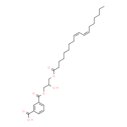 ChemSpider 2D Image | 3-({2-Hydroxy-3-[(9Z,11Z)-9,11-octadecadienoyloxy]propoxy}carbonyl)benzoic acid | C29H42O7