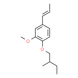ChemSpider 2D Image | 2-Methoxy-1-(2-methylbutoxy)-4-[(1E)-1-propen-1-yl]benzene | C15H22O2
