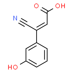 ChemSpider 2D Image | (2Z)-3-Cyano-3-(3-hydroxyphenyl)acrylic acid | C10H7NO3