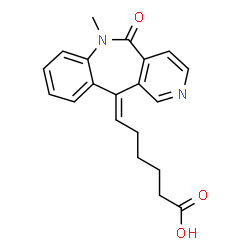 ChemSpider 2D Image | (6Z)-6-(6-Methyl-5-oxo-5,6-dihydro-11H-pyrido[4,3-c][1]benzazepin-11-ylidene)hexanoic acid | C20H20N2O3