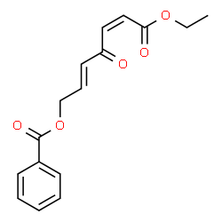 ChemSpider 2D Image | (2E,5Z)-7-Ethoxy-4,7-dioxo-2,5-heptadien-1-yl benzoate | C16H16O5