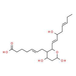 ChemSpider 2D Image | (5E,13E,17E)-9,11,15-Trihydroxythromboxa-5,13,17-trien-1-oic acid | C20H32O6
