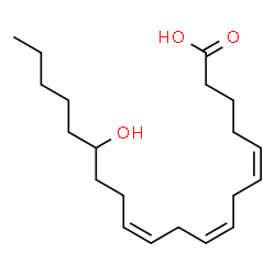 ChemSpider 2D Image | (5Z,8Z,11Z)-15-Hydroxy-5,8,11-icosatrienoic acid | C20H34O3