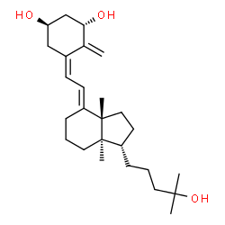 ChemSpider 2D Image | (1R,3S,5Z)-5-{(2E)-2-[(1S,3aS,7aR)-1-(4-Hydroxy-4-methylpentyl)-3a,7a-dimethyloctahydro-4H-inden-4-ylidene]ethylidene}-4-methylene-1,3-cyclohexanediol | C26H42O3