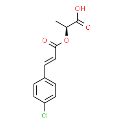 ChemSpider 2D Image | (2S)-2-{[(2E)-3-(4-Chlorophenyl)-2-propenoyl]oxy}propanoic acid | C12H11ClO4