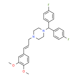 ChemSpider 2D Image | trelnarizine | C28H30F2N2O2