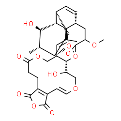 ChemSpider 2D Image | (1S,2E,15E,20S,25S,28R,30S,31R,32R,33S)-19,32-Dihydroxy-23-methoxy-2,31-dimethyl-6,12,17,21,34-pentaoxahexacyclo[28.3.1.0~1,25~.0~4,20~.0~10,14~.0~28,33~]tetratriaconta-2,10(14),15,26-tetraene-7,11,13
,22-tetrone | C32H38O12