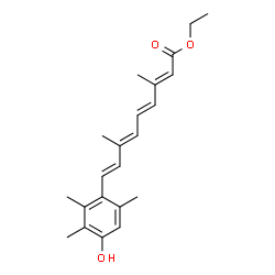 ChemSpider 2D Image | Ethyl (2E,4E,6E,8E)-9-(4-hydroxy-2,3,6-trimethylphenyl)-3,7-dimethyl-2,4,6,8-nonatetraenoate | C22H28O3