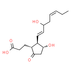 ChemSpider 2D Image | 3-{(1R,2R,3R)-3-Hydroxy-2-[(1E,5Z)-3-hydroxy-1,5-octadien-1-yl]-5-oxocyclopentyl}propanoic acid | C16H24O5