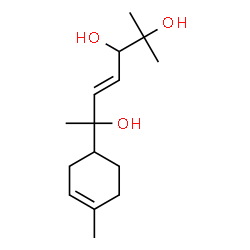 ChemSpider 2D Image | 4-Heptene-2,3,6-triol, 2-methyl-6-(4-methyl-3-cyclohexen-1-yl)- | C15H26O3