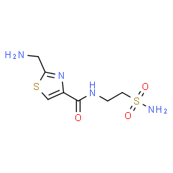ChemSpider 2D Image | 2-(Aminomethyl)-N-(2-sulfamoylethyl)-1,3-thiazole-4-carboxamide | C7H12N4O3S2