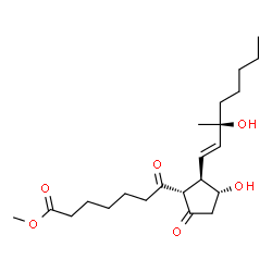 ChemSpider 2D Image | Methyl (11alpha,13E,15S)-11,15-dihydroxy-15-methyl-7,9-dioxoprost-13-en-1-oate | C22H36O6