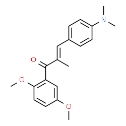 ChemSpider 2D Image | (2E)-1-(2,5-Dimethoxyphenyl)-3-[4-(dimethylamino)phenyl]-2-methyl-2-propen-1-one | C20H23NO3