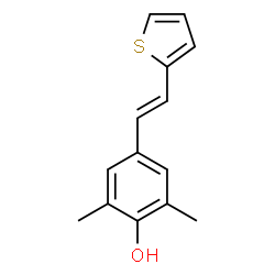 ChemSpider 2D Image | 2,6-dimethyl-4-(2-(2-thienyl)ethenyl)phenol | C14H14OS
