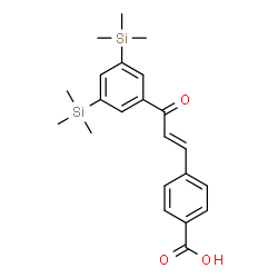 ChemSpider 2D Image | 4-(3-(3,5-bis(trimethylsilyl)phenyl)-3-oxo-1-propenyl)benzoic acid | C22H28O3Si2